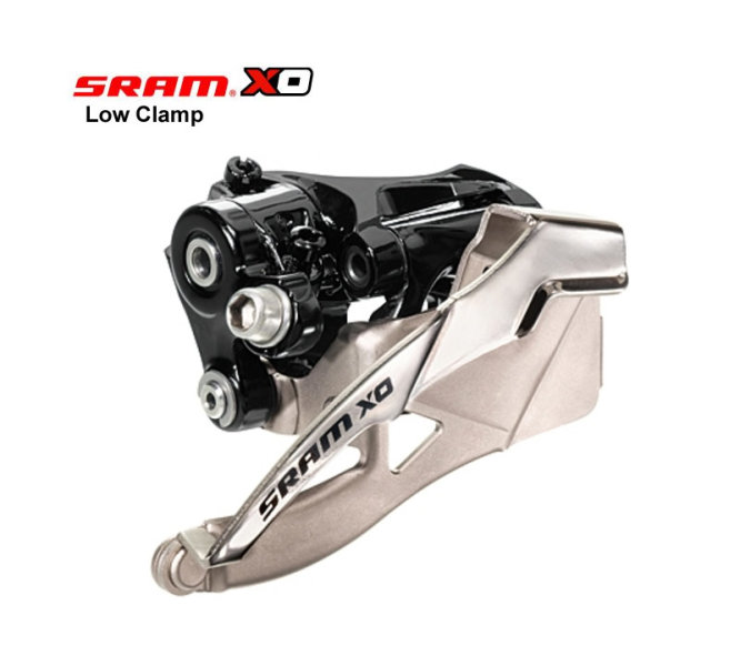 SRAM X0 Umwerfer 2x10 Low Clamp 31,8 + 34,9 mm 36/38 Zähne Bottom Pull